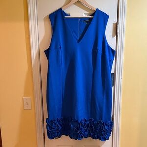 Lane Bryant Royal Blue Sleeveless Dress with Ruffle Hem 22